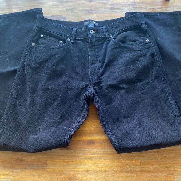 Banana Republic Men’s Black Corduroy Pants Sz W33/L32 EUC - Picture 2 of 4